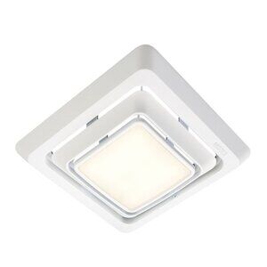 Broan Nutone FG600 Bathroom Exhaust Fan Grille Cover with LED Light in White